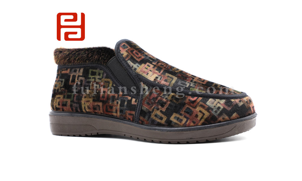 福連升冬季新款休閑生活女鞋老北京布鞋舒適休閑養生鞋