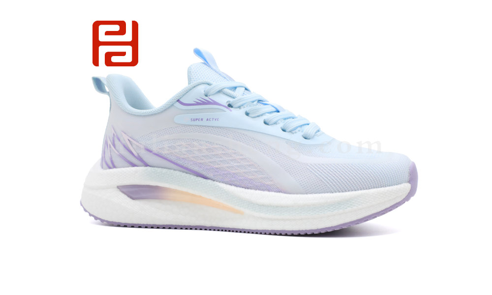 春秋運(yùn)動(dòng)女鞋單鞋快樂運(yùn)動(dòng)蒙幻紗面料女鞋