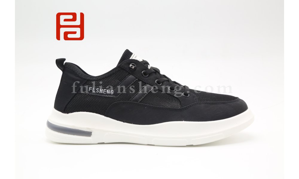 福連升夏季休閑板鞋網(wǎng)布舒適棉麻透氣系帶男鞋圖片