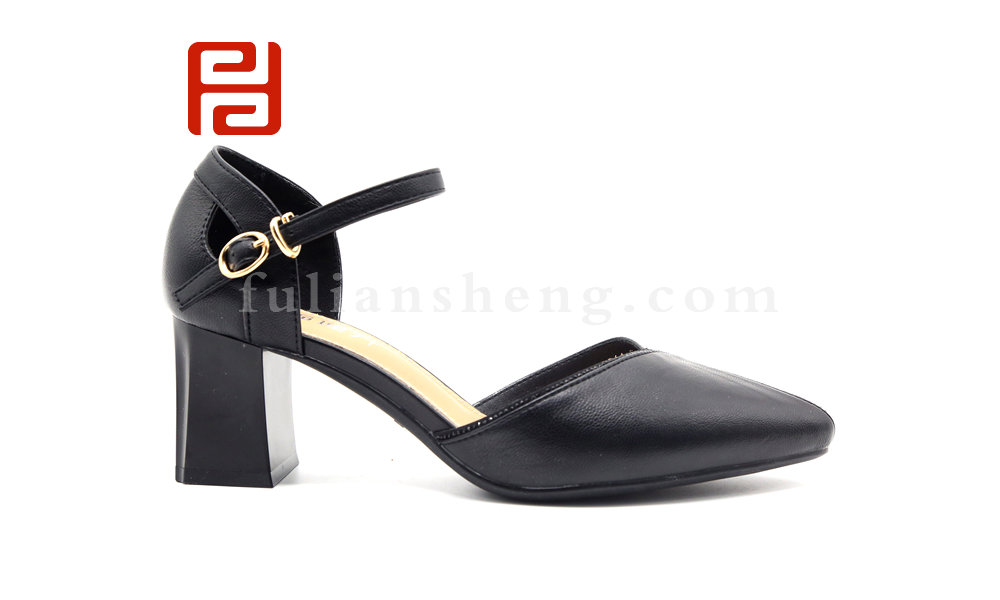 福連升夏季涼鞋女仙女風復古百搭中高跟鞋配裙子工作鞋圖片