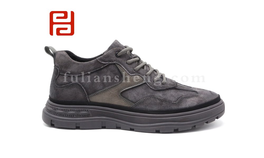 福連升秋季時尚休閑板鞋男鞋單鞋真皮橡膠底馬丁靴圖片