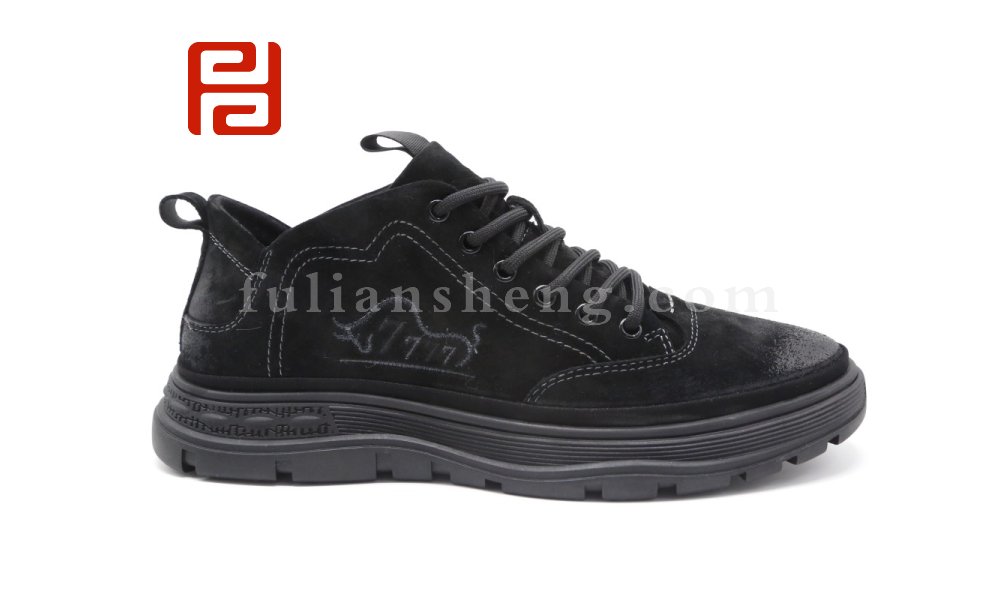 福連升秋季新款英倫商務休閑板鞋真皮橡膠防滑休閑男鞋圖片