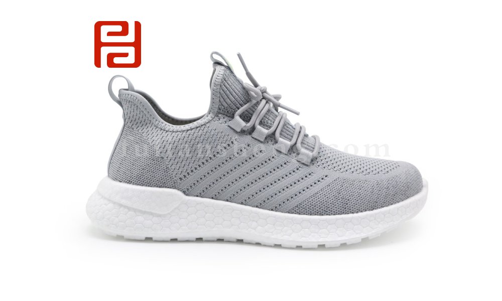 福連升休閑運(yùn)動男鞋飛織爆米花舒適軟底輕便漫步鞋圖片