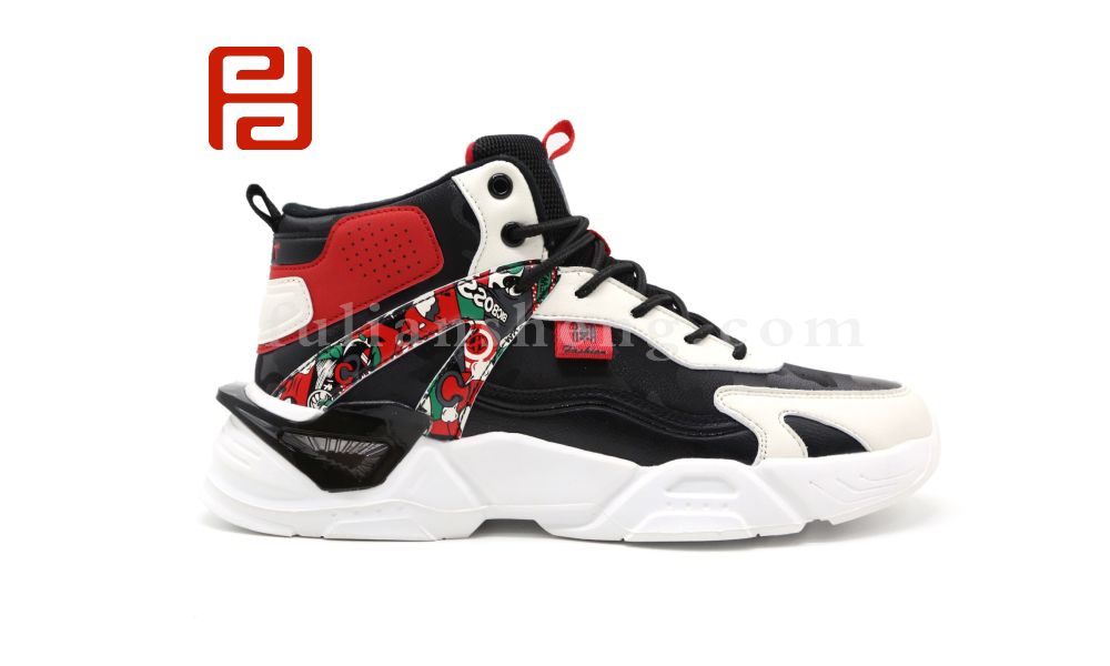 福連升休閑鞋男鞋冬保暖高幫運(yùn)動(dòng)鞋潮流多彩時(shí)尚男圖片