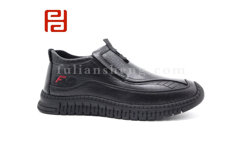福連升休閑鞋冬季加絨保暖男鞋手縫舒適軟底圖片