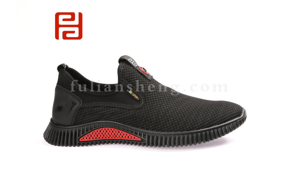 福連升春款男士透氣網面一腳蹬運動防滑老北京布鞋(圖4)