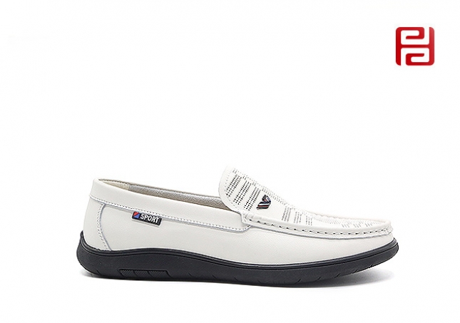 福連升男鞋春季新款真皮商務男鞋豆豆鞋百搭樂福鞋