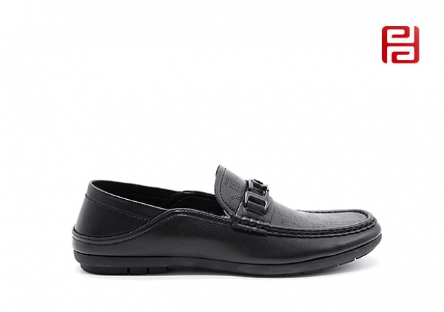 福連升夏季商務休閑男鞋透氣橡膠底手縫豆豆鞋