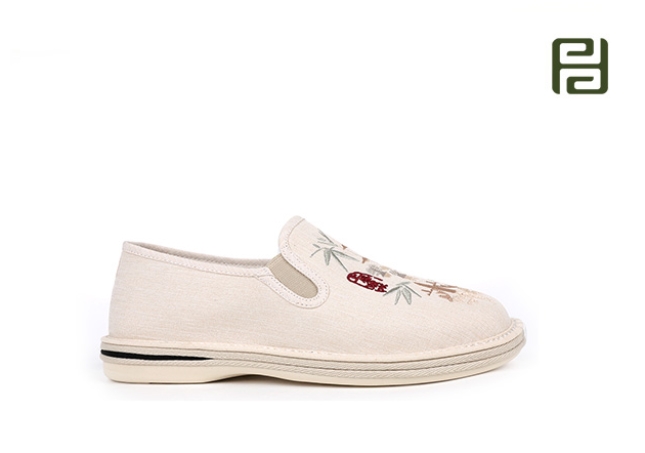 福連升春季新款中國(guó)風(fēng)男鞋繡花布鞋
