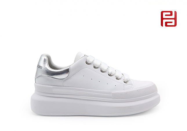 福連升休閑鞋真皮厚底小白鞋增高松糕底休閑運(yùn)動(dòng)板鞋